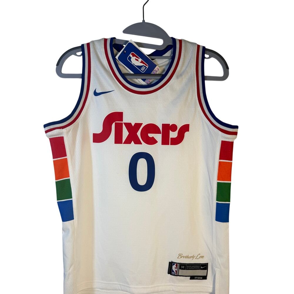 Nike NBA Philadelphia 76ers Tyrese Maxey #0 City Edition Swingman Jersey – youth